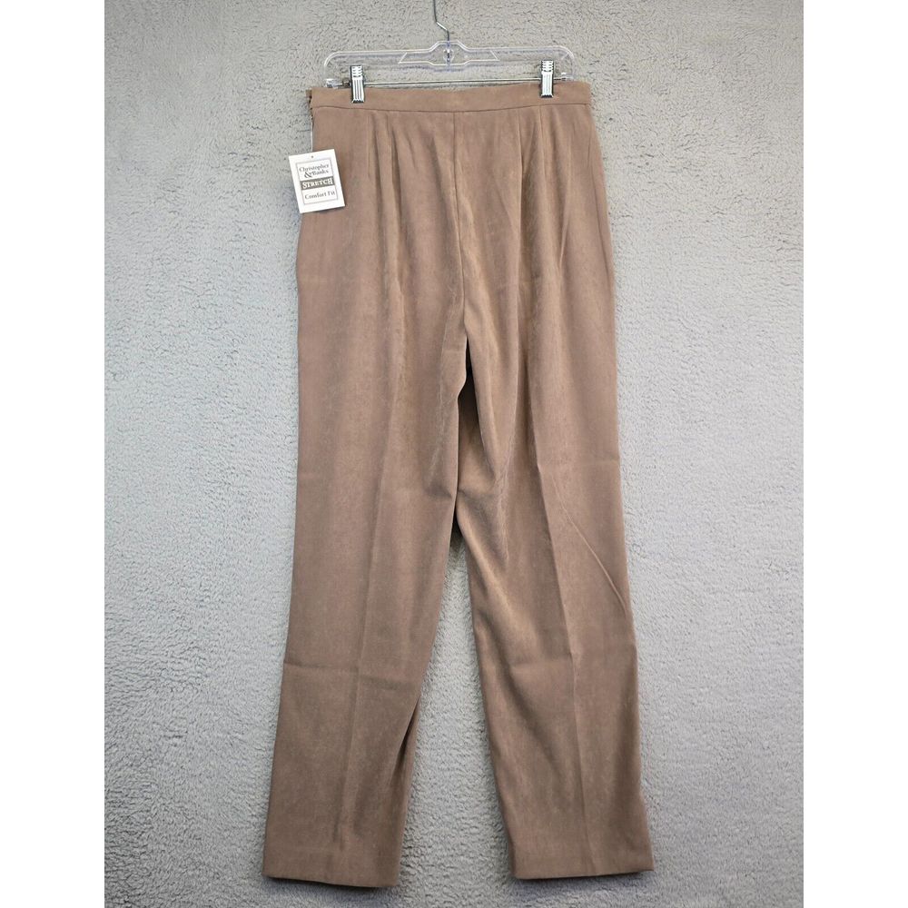 Christopher Banks Pants Womens 12 Comfort Fit Stretch Pleated High Rise Academia — image 2 of 8